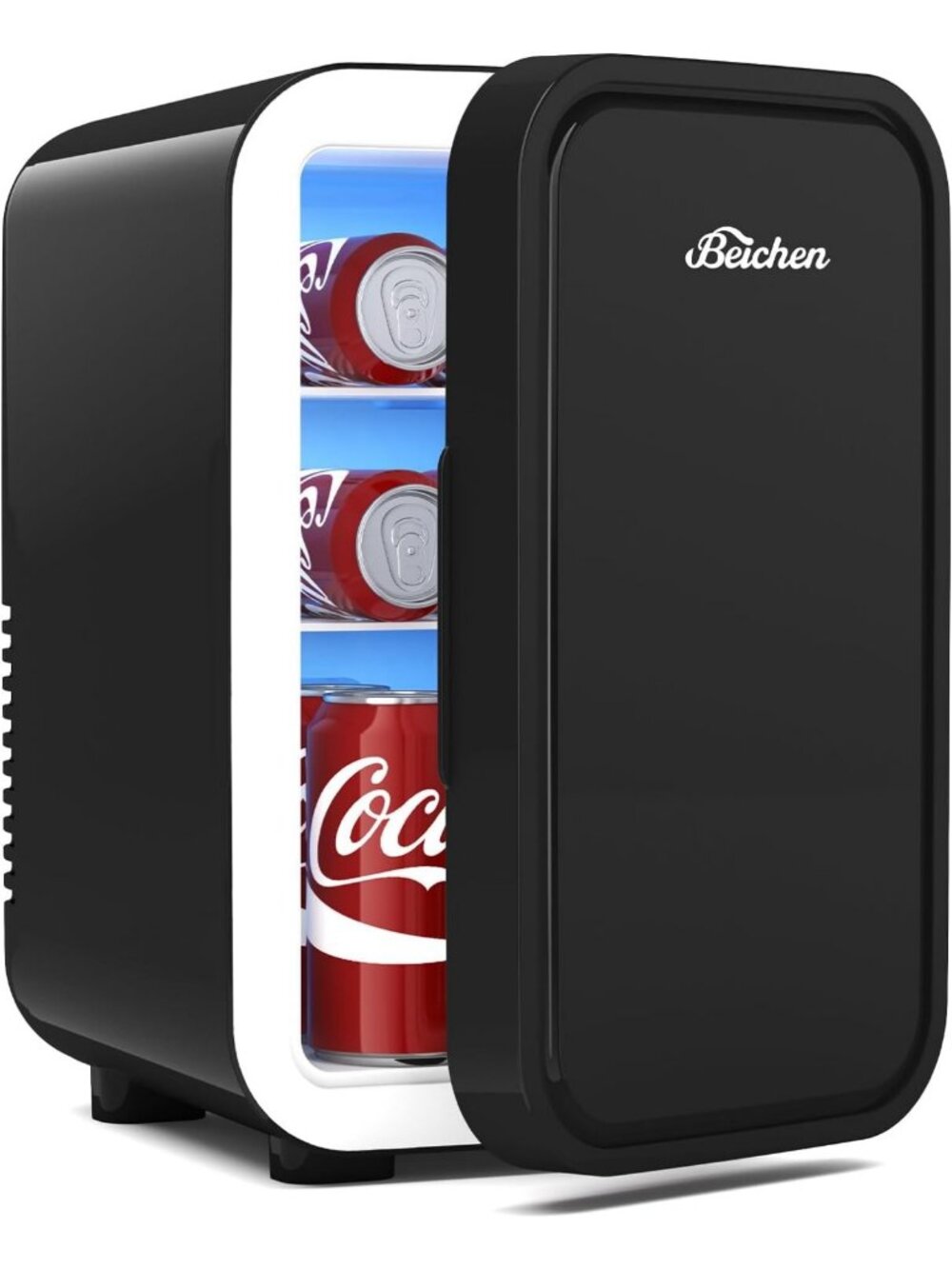 Compact 6L Mini Fridge for Bedroom, Car & Office - Holds 8 Cans, Portable Cooler